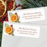 Elegant Citrus Spice Christmas Return Address<br><div class="desc">This citrus and spice return address label will add a classic holiday touch to your Christmas mail,  with a sprig of pine,  orange slice,  cinnamon sticks,  and anise. Please see the collection for a variety of matching prodcucts.</div>