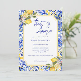 Elegant Citrus That's Amore Bridal Shower  Invitation