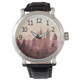 Elegant City of Prague Acrylic Artwork   Watch