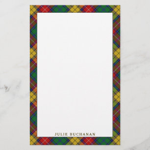 Elegant Clan Buchanan Tartan Plaid Stationery