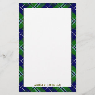 Elegant Clan Douglas Tartan Plaid Stationery