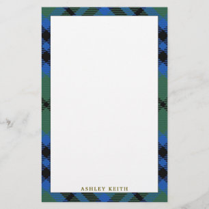 Elegant Clan Keith Tartan Plaid Stationery