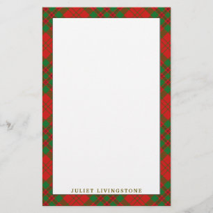 Elegant Clan Livingstone Tartan Plaid Stationery