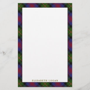 Elegant Clan Logan Tartan Plaid Stationery
