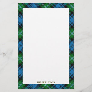 Elegant Clan Lyon Tartan Plaid Stationery