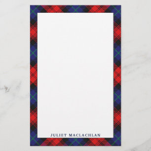 Elegant Clan MacLachlan Tartan Plaid Stationery
