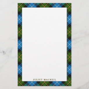 Elegant Clan MacNeil Tartan Plaid Stationery
