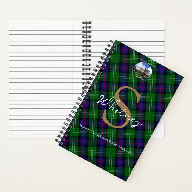 Elegant Clan Sutherland Dunrobin Castle Monogram  Notebook (Inside)