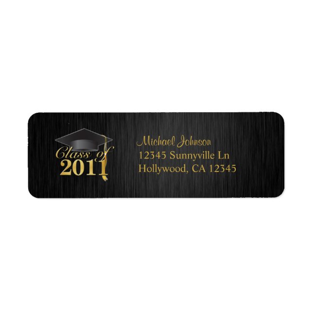 Elegant Class of 2011 Black / Gold (Front)