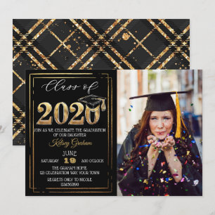 Elegant  Class of 2020 Graduation Party Photo Invitation