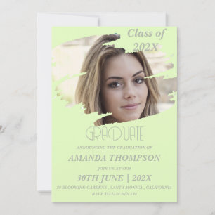 Elegant Class Of 2024 Grad Photo Graduation Party  Invitation