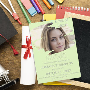 Elegant Class Of 2024 Grad Photo Graduation Party Invitation