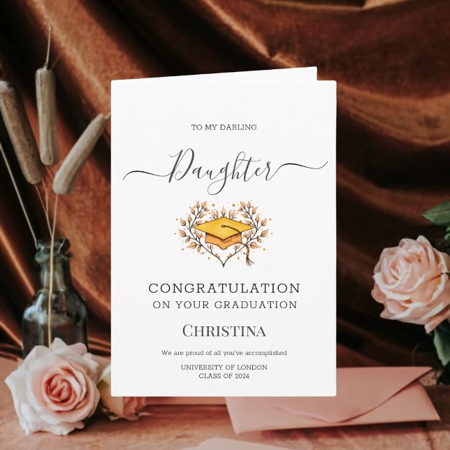 Elegant Class of 2024 Graduation Cap Folded Card (Creator Uploaded)