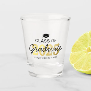Elegant Class of 2025 Graduation Gift Shot Glass