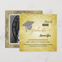 Elegant Class of 20XX, Photo, Topper Graduation