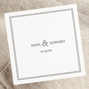 Elegant Classic Ampersand Wedding Napkins
