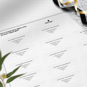 Elegant Classic Black and White Wedding Address