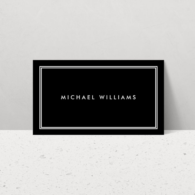 Elegant Classic Black Business Card (Creator Uploaded)