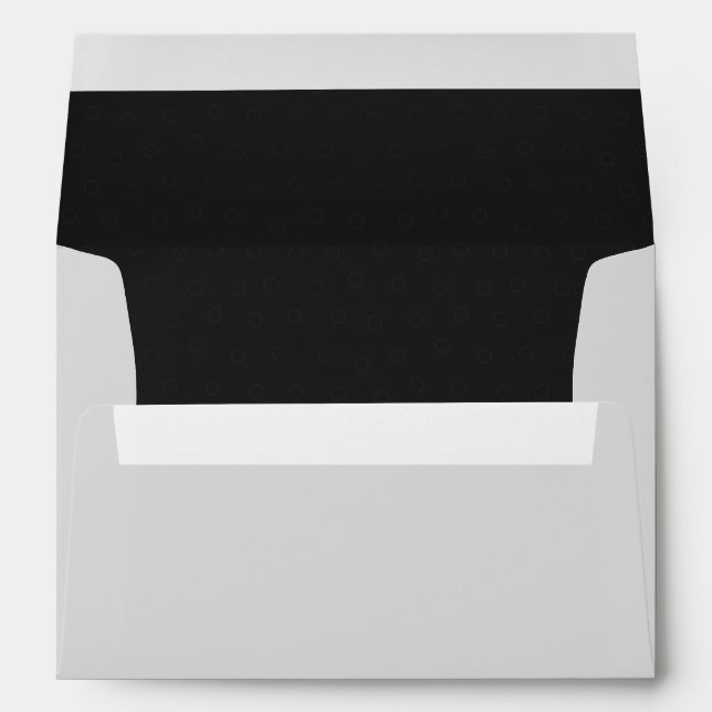 Elegant Classic Black Lined Envelopes (Back (Bottom))