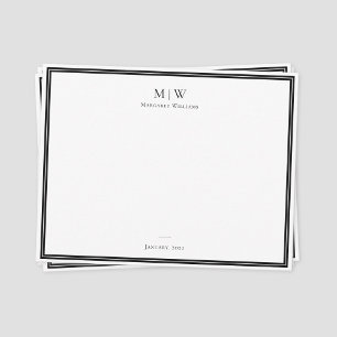 Elegant Classic Black Monogram Professional Card