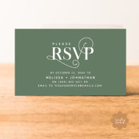 Elegant Classic, Black Script, RSVP respond