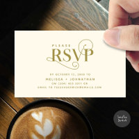 Elegant Classic, Black Script, RSVP respond