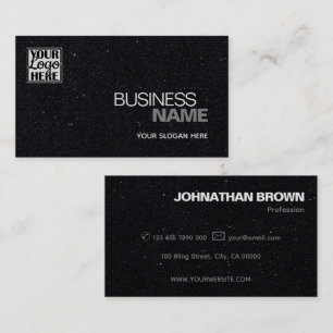 Elegant Classic Black Simple and Modern with Logo Business Card