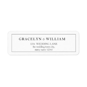 Elegant Classic Black & White Wedding Address