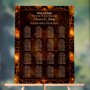 Elegant Classic Boho Modern Gold #901 Wedding Acrylic Sign