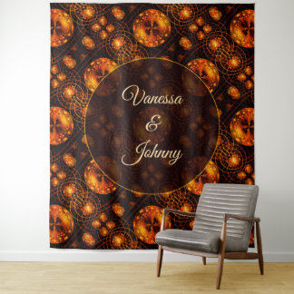 Elegant Classic Boho Modern Gold #901 Wedding Tapestry
