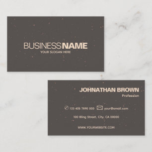 Elegant Classic Brown Cream Gold Sparkle Glitter Business Card