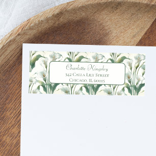 Elegant Classic Calla Lily Pretty Return Address