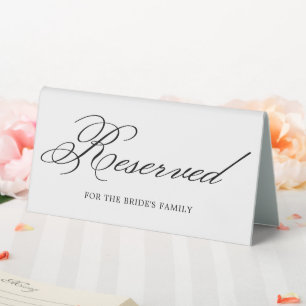 Elegant Classic Calligraphy Reserved for Family