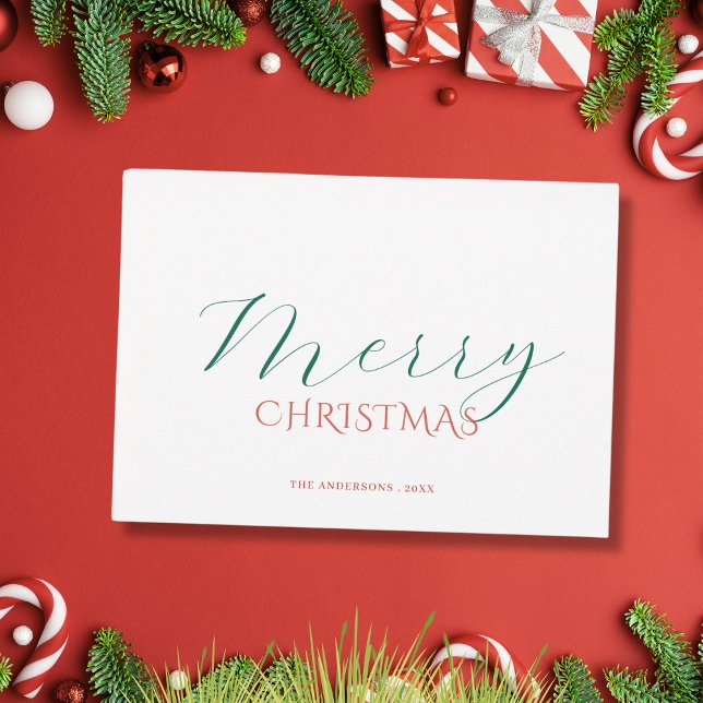 Elegant classic calligraphy script christmas Card (Creator Uploaded)