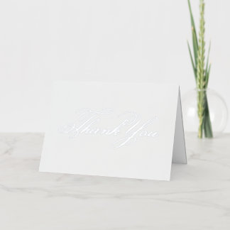 Elegant Classic Calligraphy Thank You Foil Greeting Card