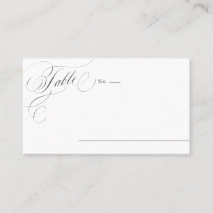 Elegant classic calligraphy vintage wedding place  card