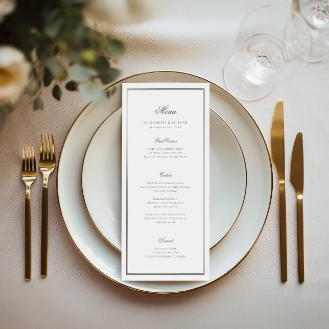 Elegant Classic Calligraphy Wedding Menu (Creator Uploaded)