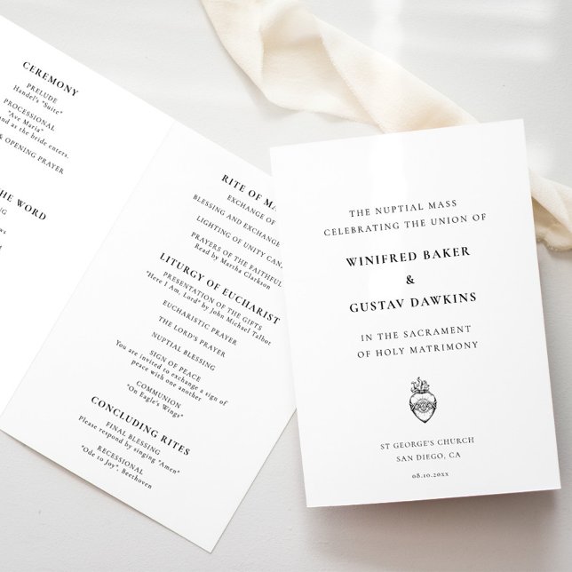 Elegant Classic Catholic Wedding Programme (Creator Uploaded)