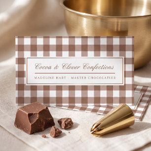 Elegant Classic Check Pattern Business Card