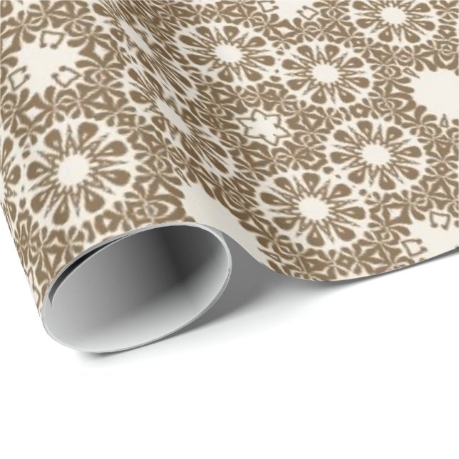 elegant, classic, chocolate, espresso pattern wrapping paper (Roll Corner)