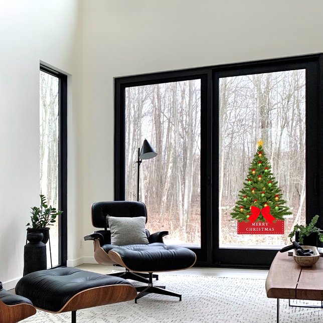 Elegant Classic Christmas Tree Holiday Decoration Window Cling (Elegant Classic Christmas Tree Holiday Decoration Door Window Cling)