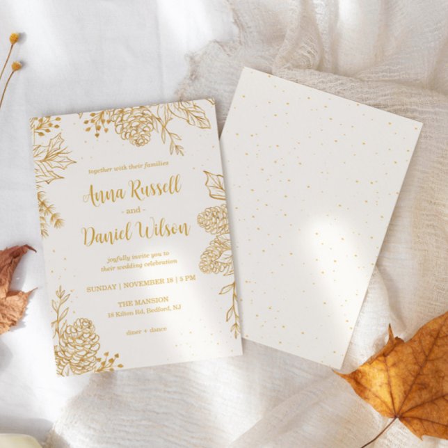 Elegant Classic Christmas Wedding Invitation (Creator Uploaded)