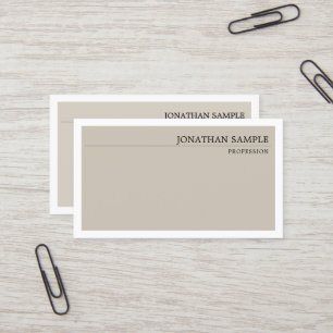 Elegant Classic Colours Minimal Plain Professional Business Card