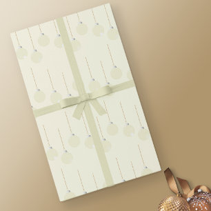 Elegant Classic Cream Christmas Bauble Pattern Wrapping Paper