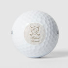 Elegant Classic Crest Monogram Golf Wedding