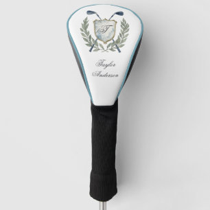 Elegant Classic Custom Monogram Golf Crest Head Cover