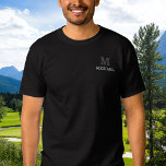 Elegant Classic Custom Name Monogram Personalised Embroidered T-Shirt<br><div class="desc">Customise the text, and easily create your personalised embroidered T-shirt. Click EDIT DESIGN, then select a text line to change the text colour. You can transfer this design to other Zazzle products and adjust it to fit most Zazzle items. Standard Studio designs are made in high-resolution graphics for professional print....</div>