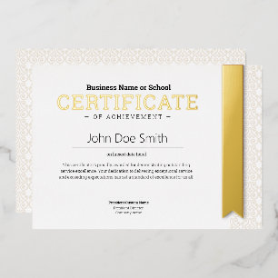 Elegant Classic Diploma Certificate gold foil Holiday Card