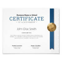 Elegant Classic Diploma Certificate gold foil seal