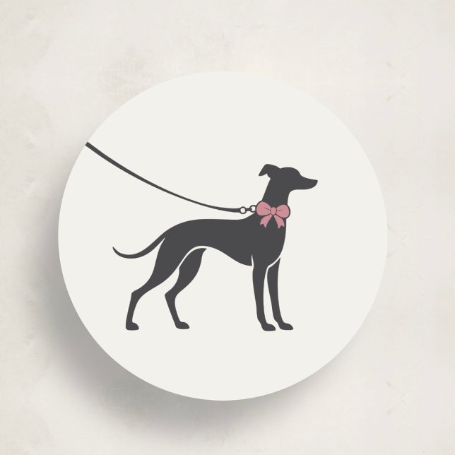 Elegant Classic Dog Walker Logo Sticker (Creator Uploaded)